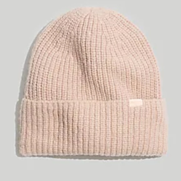 NWT Madewell Alpaca-Blend Cuffed Beanie Light pink - Picture 1 of 4